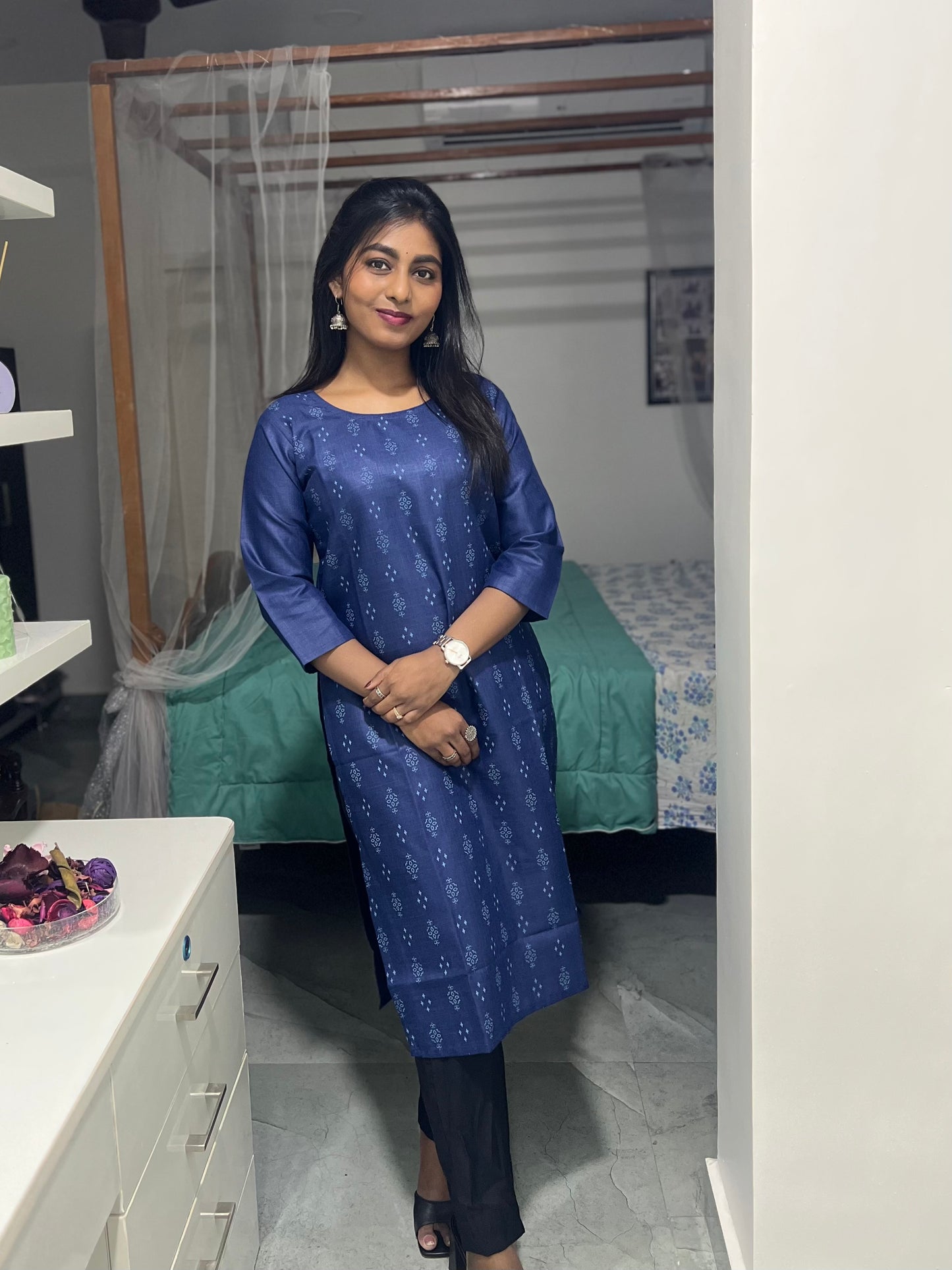 Blue Printed Kurti