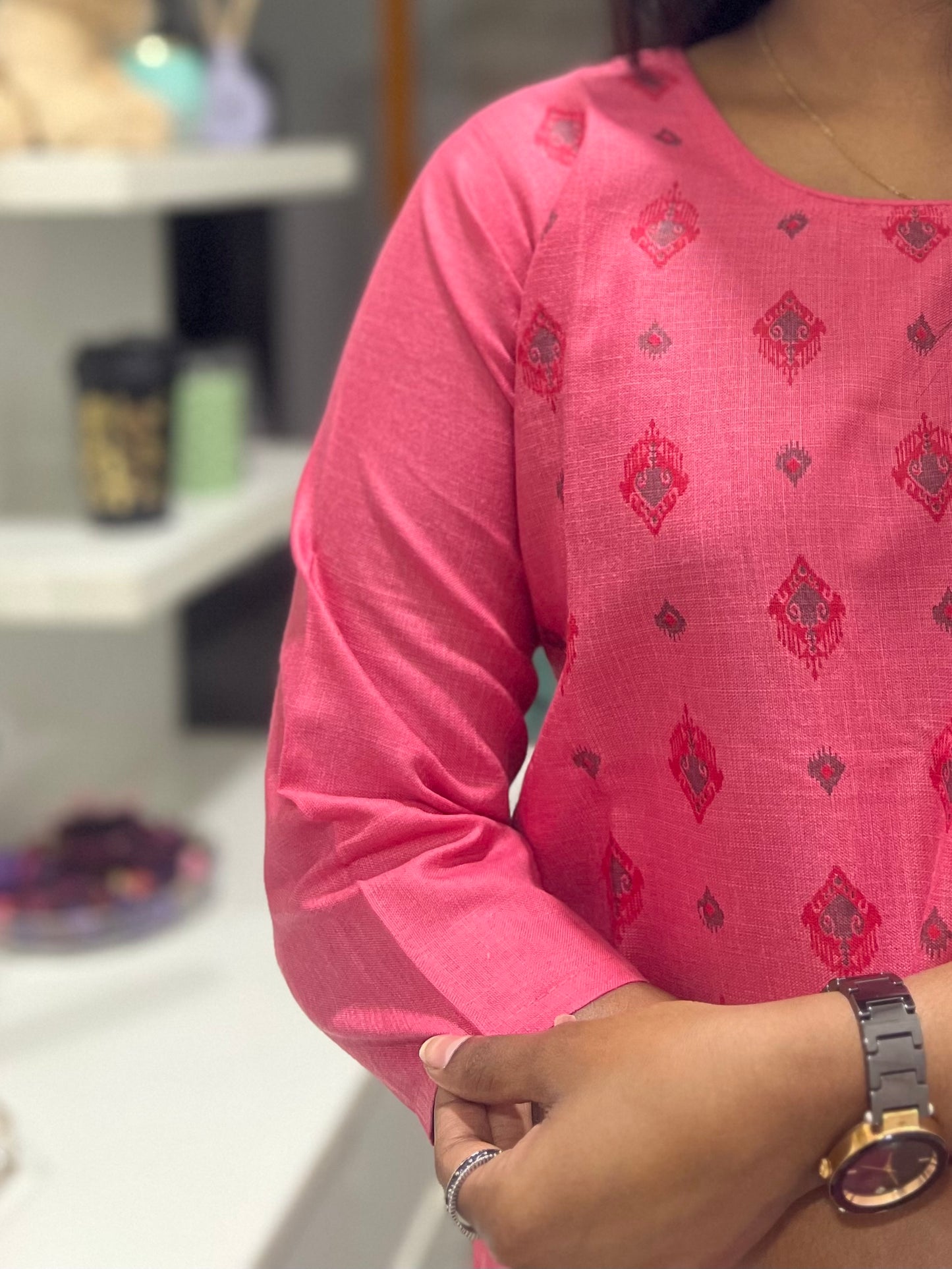 Pink Printed Kurti