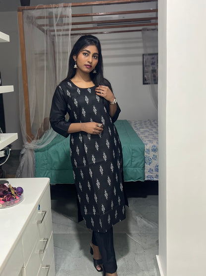 Black Printed Kurti