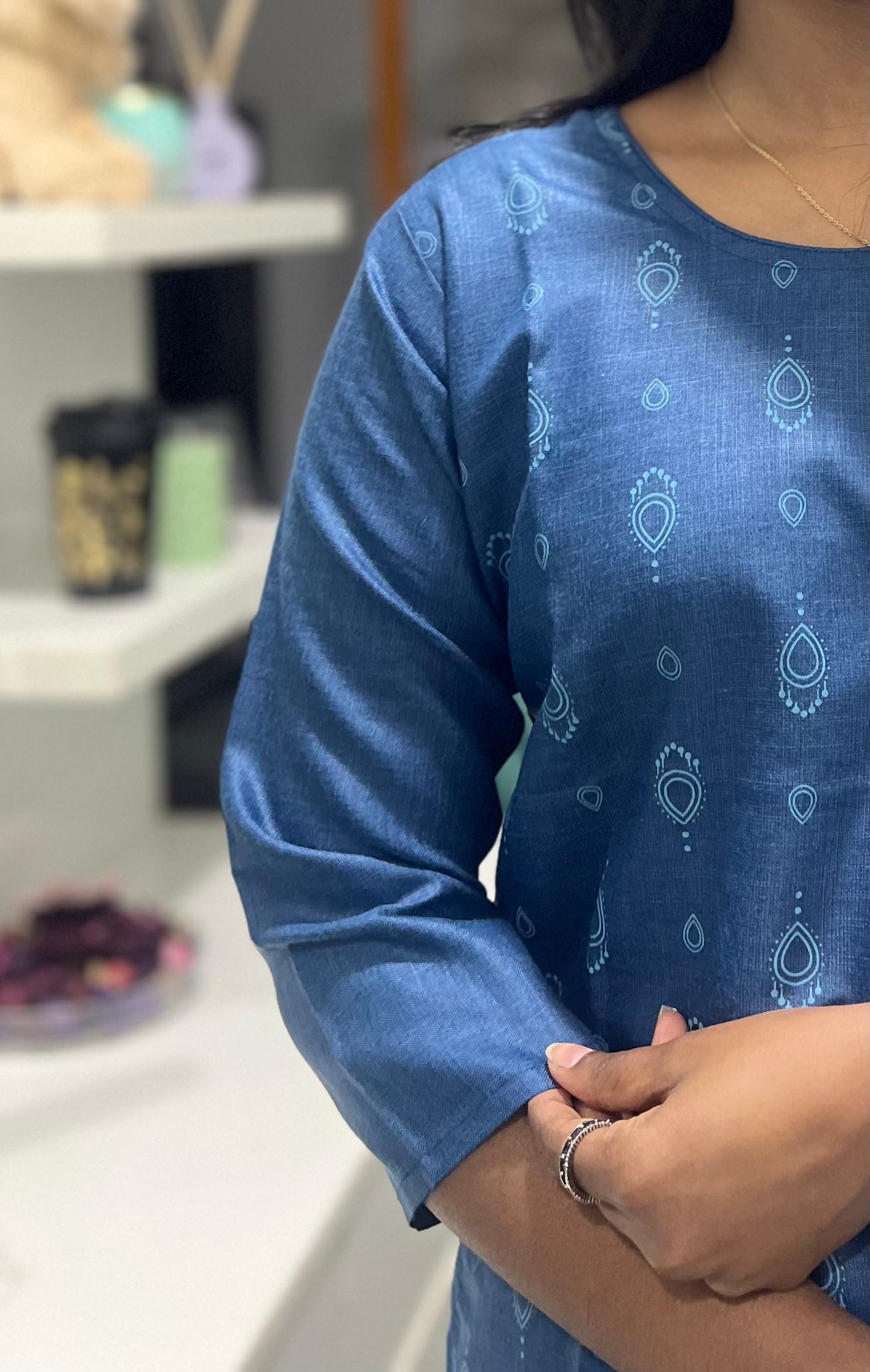 Blue Printed Kurti