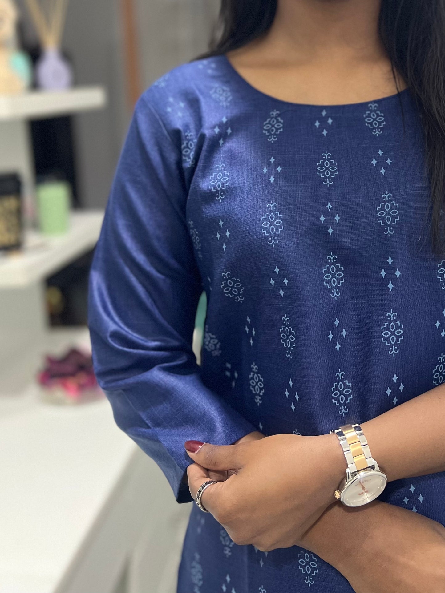 Blue Printed Kurti