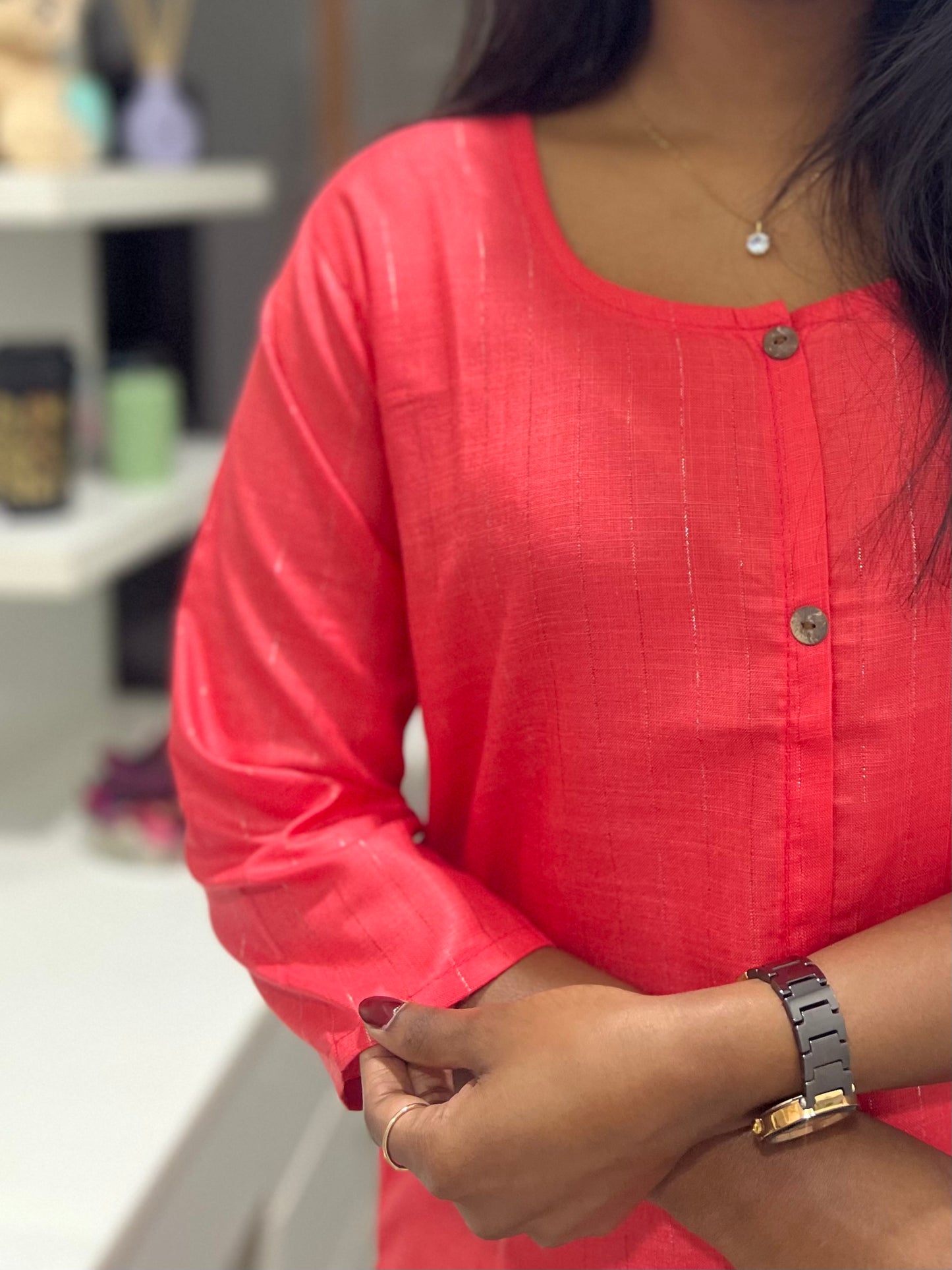 Red Kurti Top