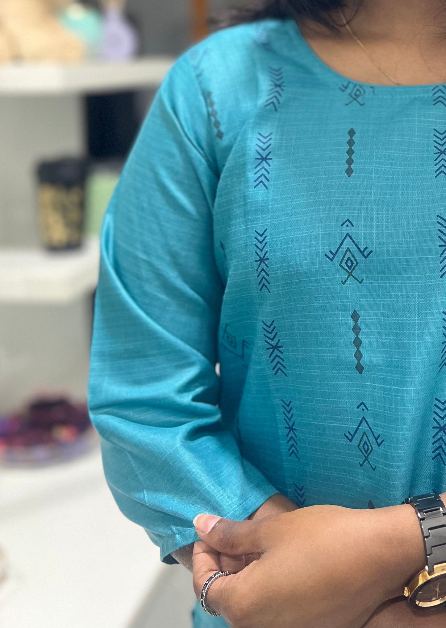 Blue Printed Kurti