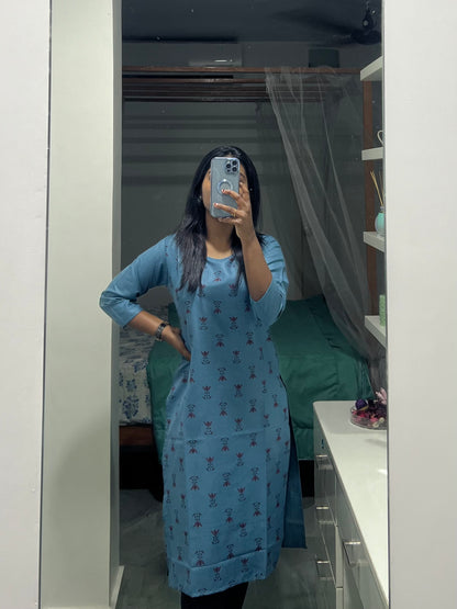 Blue Printed Kurti